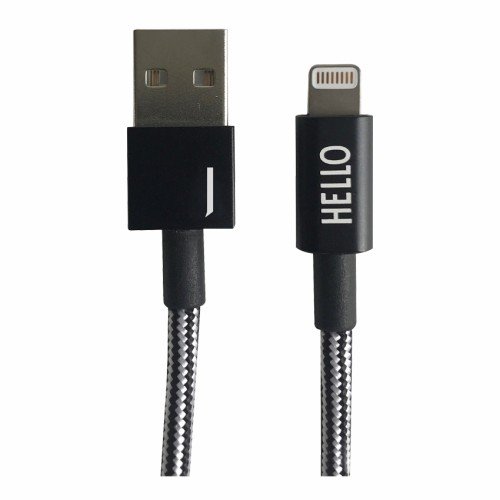 Design Letters - Lightning Cable 1 Meter J - Black (60201010J)