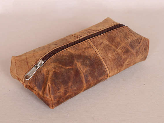 Leather Pencil Case Brown