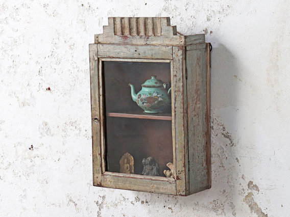 Rustic Kitchen Wall Cabinet Cream
