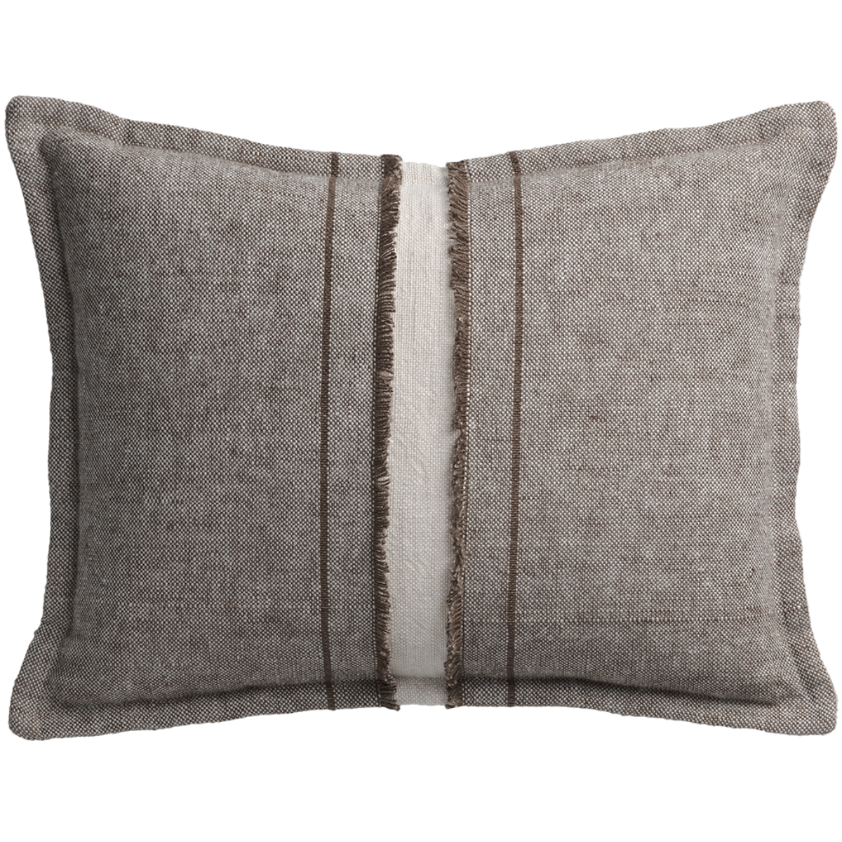 de Le Cuona | Haiku Cushion With Fringe Detail Bark