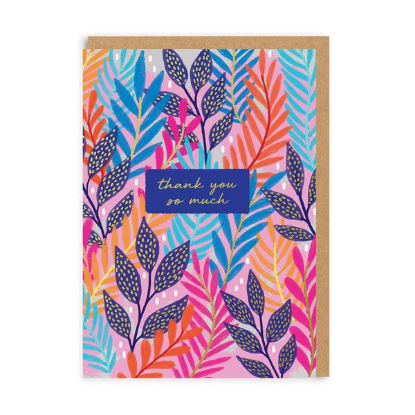 Thank You So Much Tropical Greeting Card