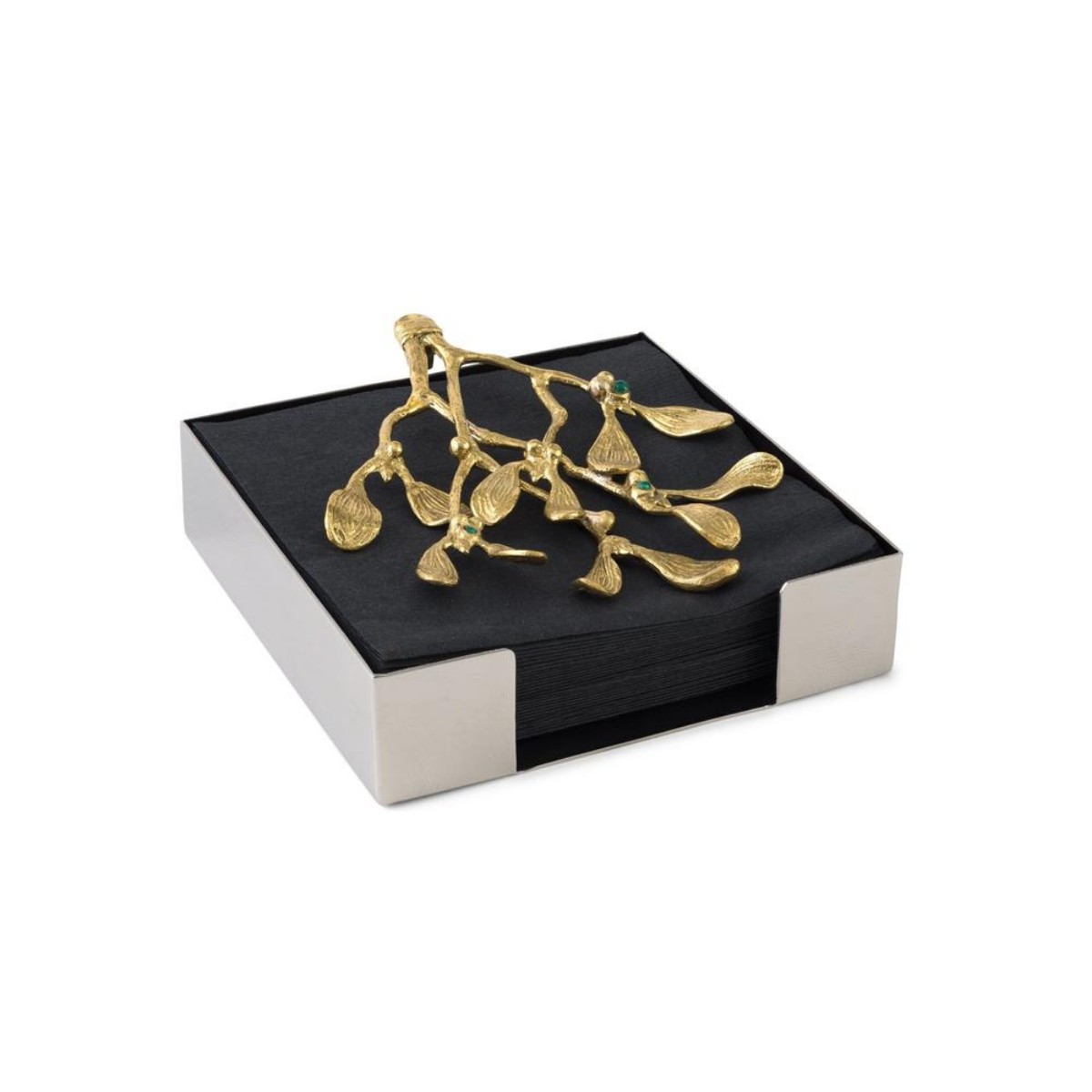 Michael Aram I Mistletoe Cocktail Napkin Box