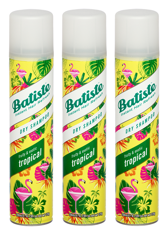 Batiste - 3 x Dry Shampoo Tropical 200ml