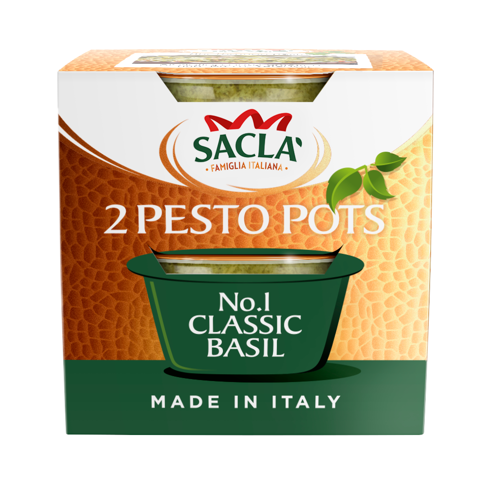 Sacla' Classic Basil Pesto Pots 2 x 45g
