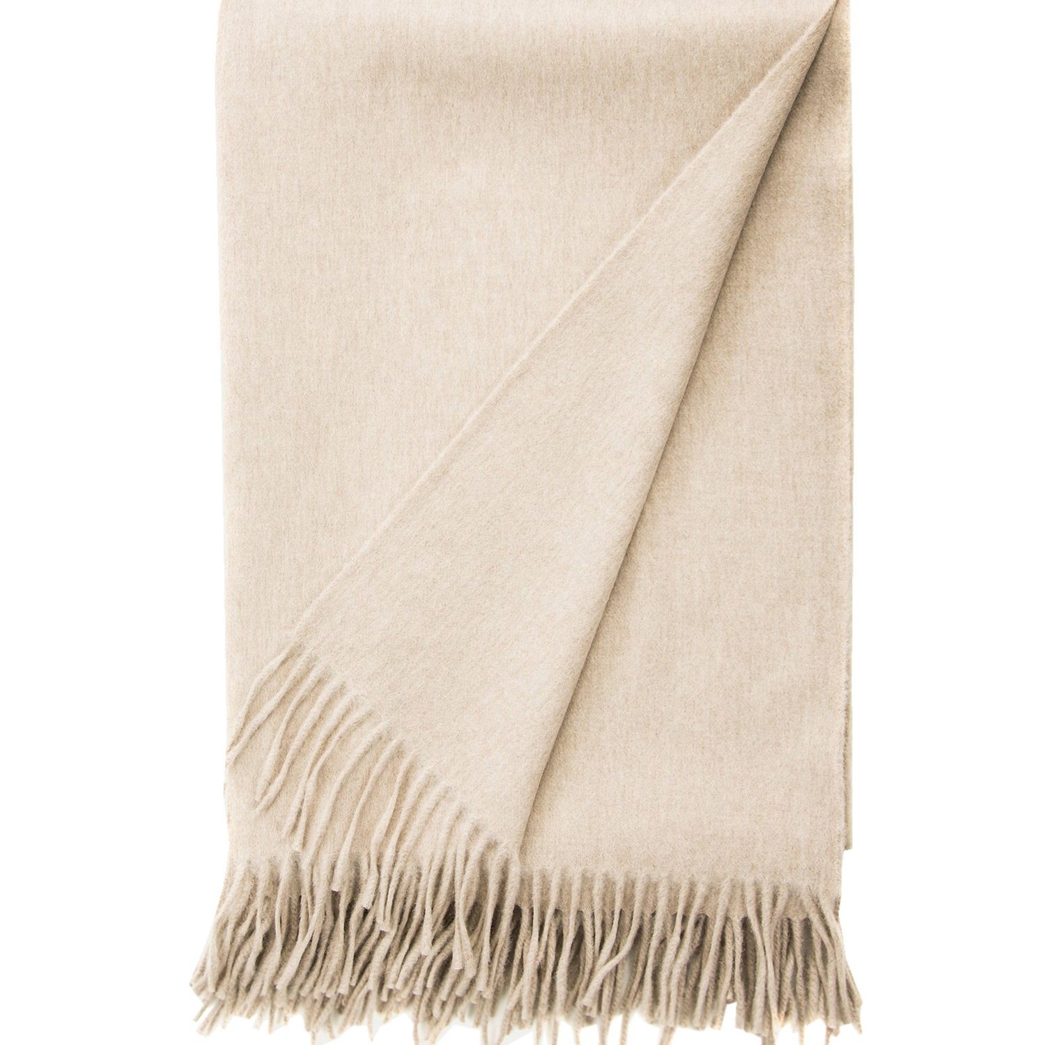 Begg X Co I Lambswool Angora Throw Mushroom