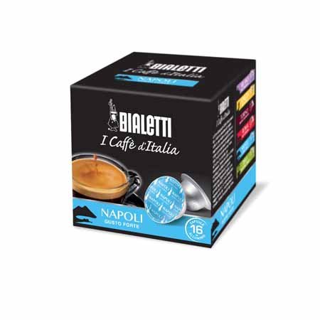 Bialetti - Espresso Capsules Napoli Strong Taste 1 package of 16 pcs. - Blue (80073)