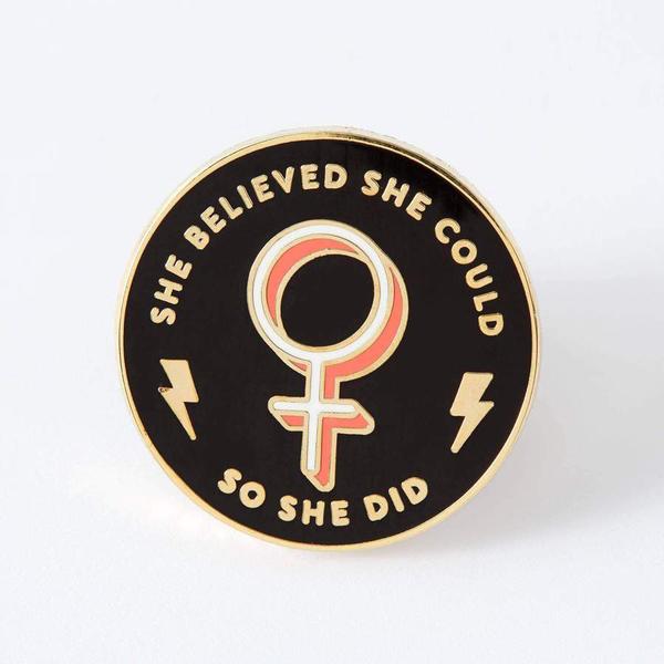 She Believed She Could. So She Did Enamel Pin