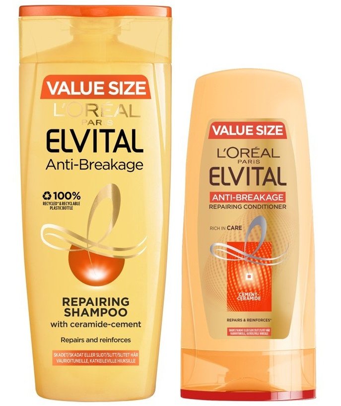 L'Oréal - Elvital Anti-Breakage Shampoo 500 ml + Conditioner 400 ml