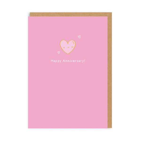 Happy Anniversary Heart Enamel Pin Greeting Card