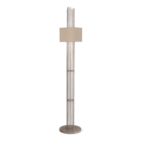 Porta Romana I Flynn Caged Floor Lamp | Decayed Silver