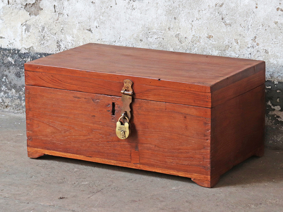 Rustic Wooden Chest Brown