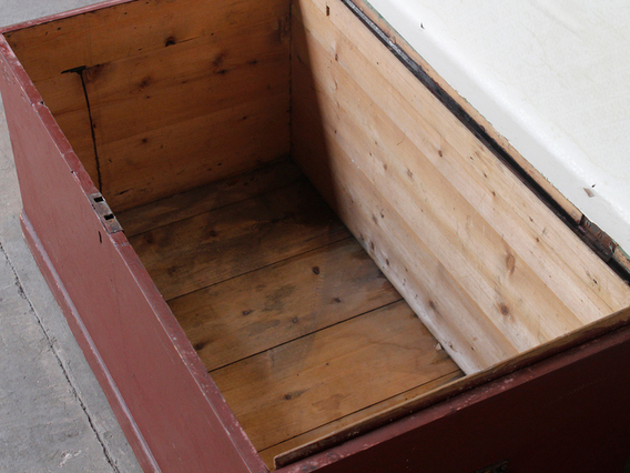 Painted Pine Chest Red Large