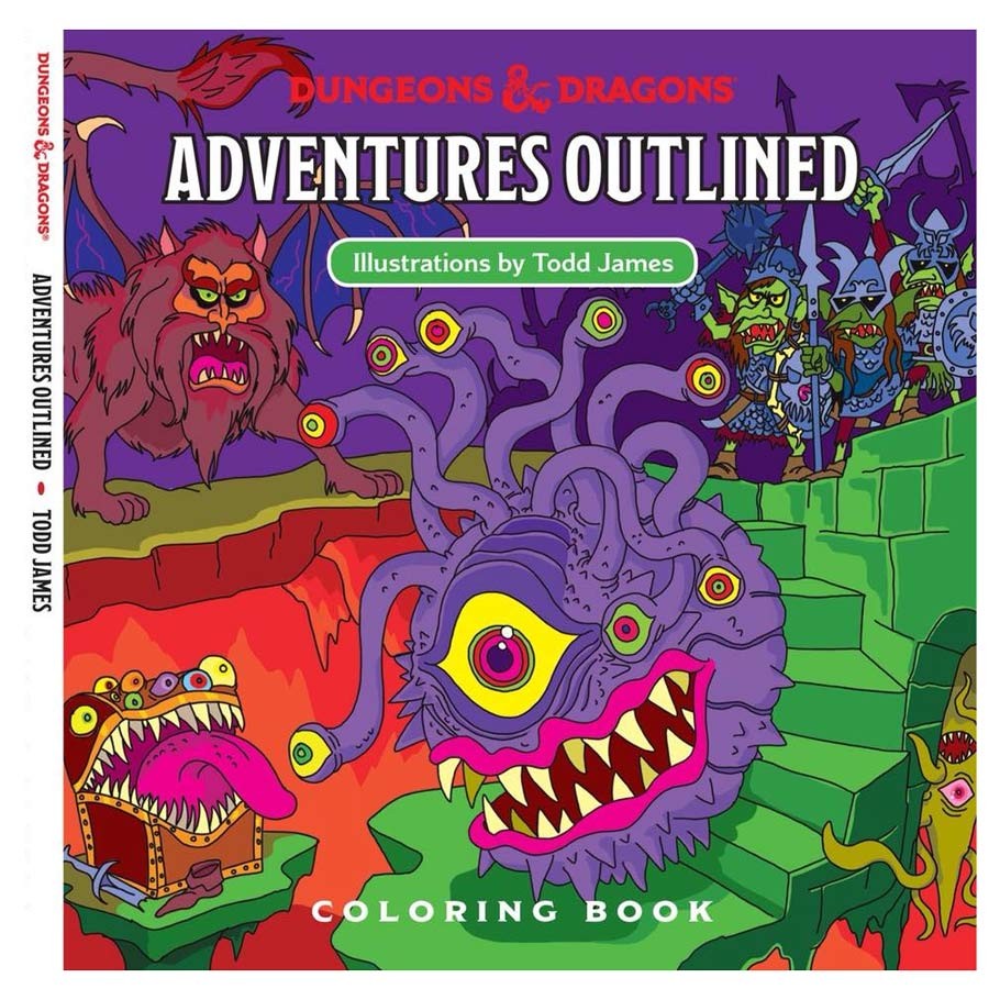 Dungeons and Dragons - Adventures Outlined Coloring Book (WTCC6035)