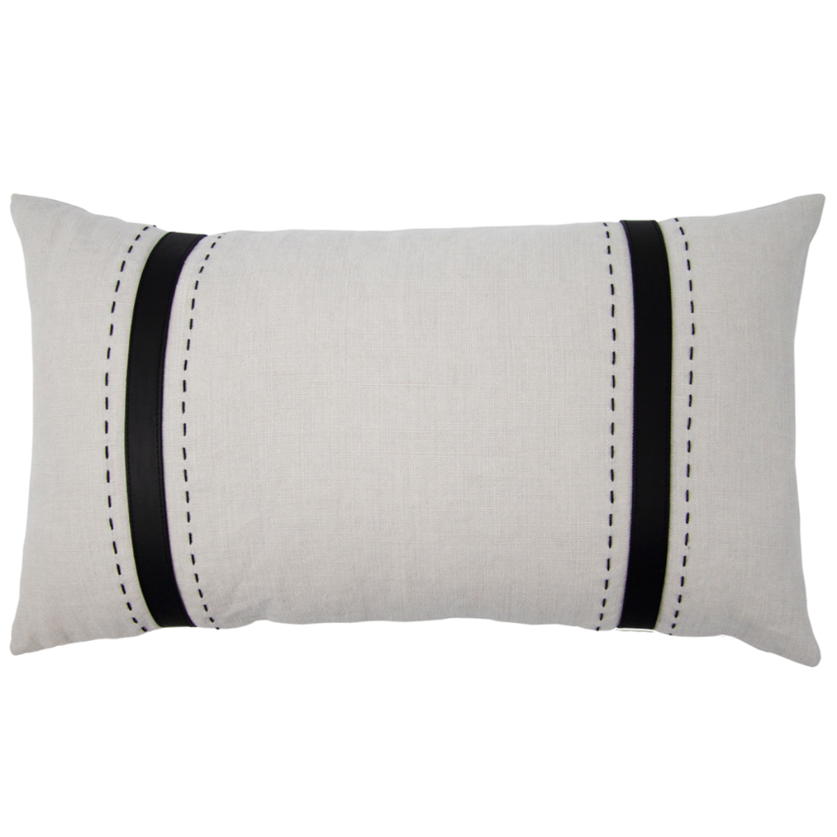 de Le Cuona | Bracken Cushion With Leather Straps Mushroom