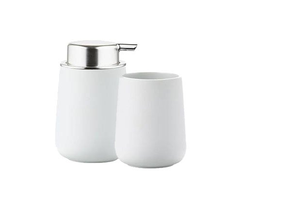 Zone - Nova Toothbrush Holder and Soap Dispenser - White
