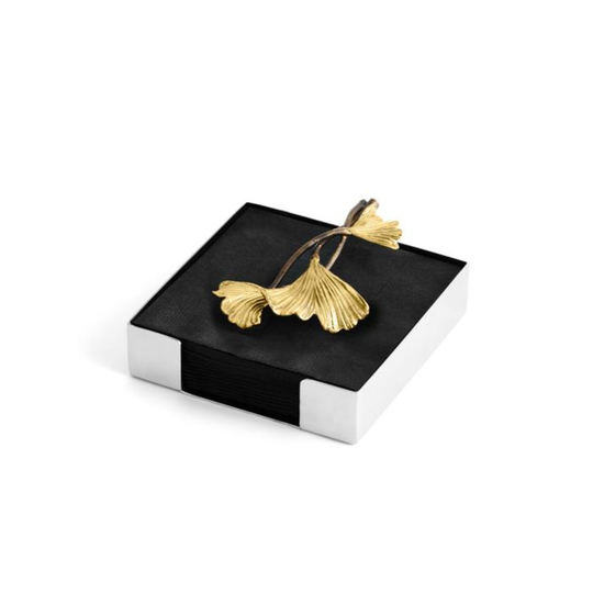 Michael Aram | Golden Ginkgo Cocktail Napkin Holder
