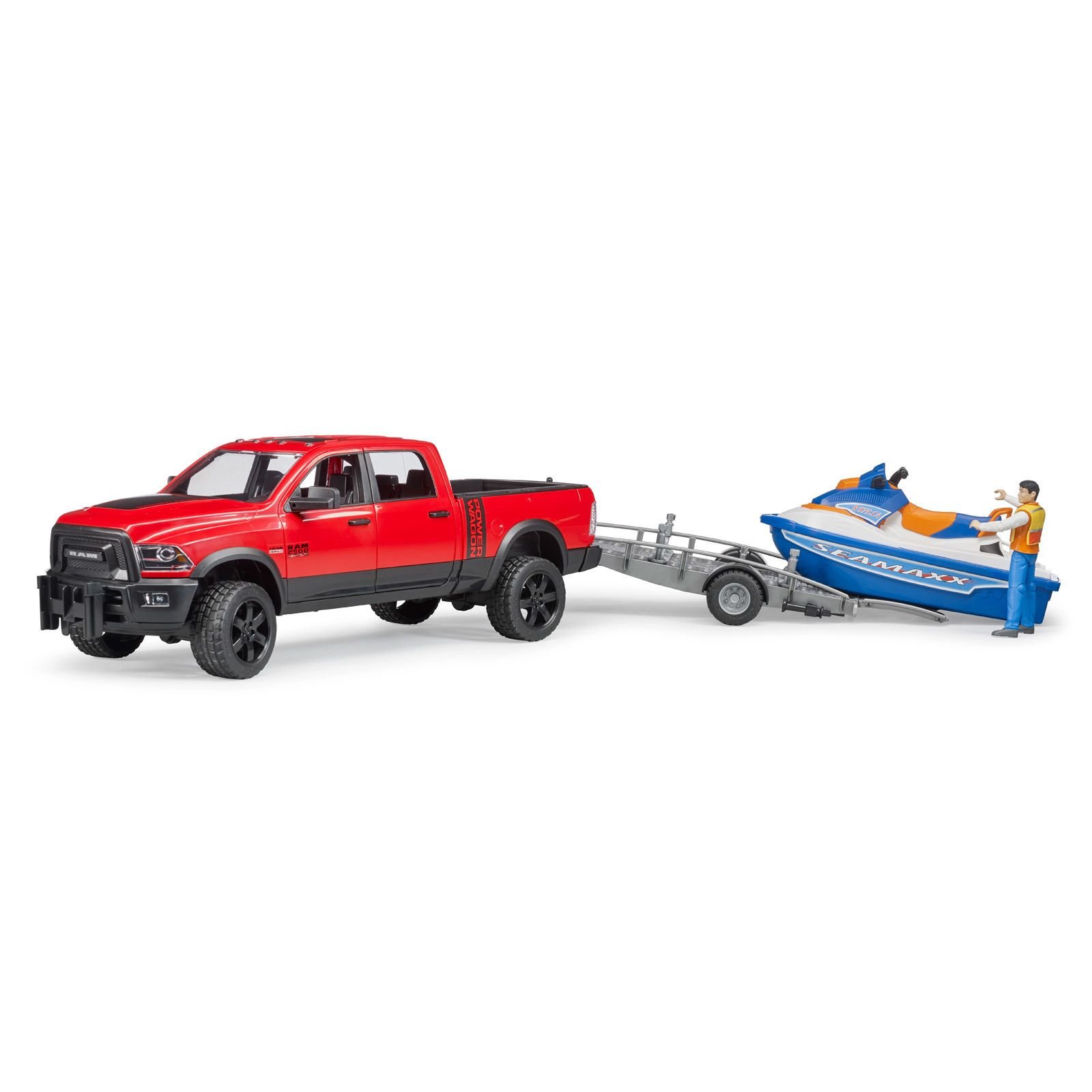 Bruder - RAM 2500 Power Wagon+trailer & Water Craft&driver (BR2503)