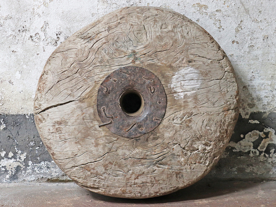 Old Cart Wheel Large