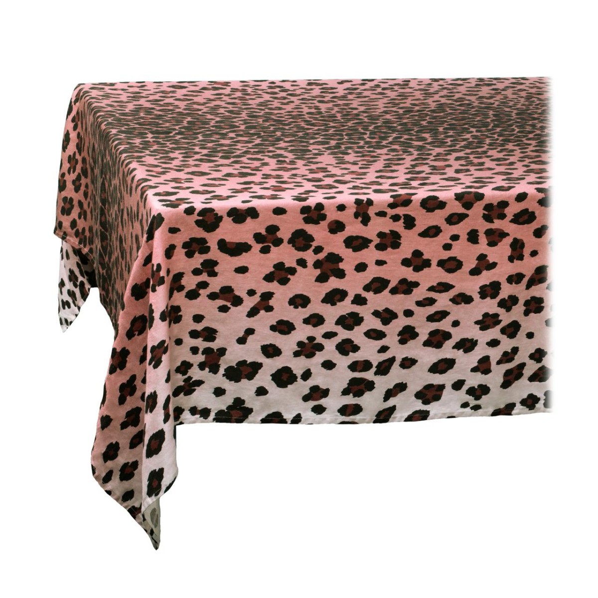L'Objet I Linen Sateen Tablecloth I Large I Leopard - Pink
