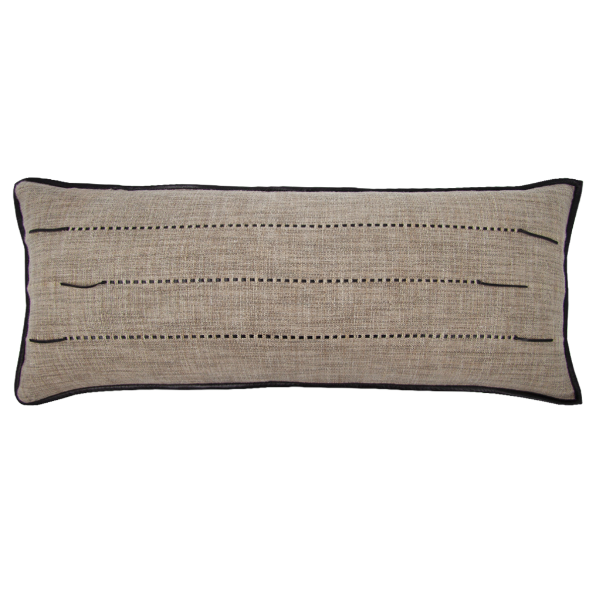 de Le Cuona | Hoxton Sofa Cushion With Leather Detail Rye
