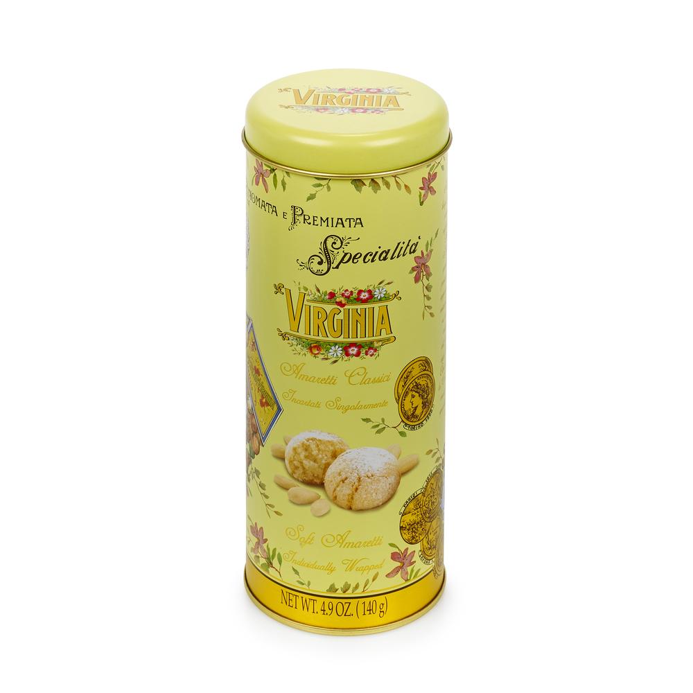 Soft Traditional Amaretti Tin 140g by Virginia