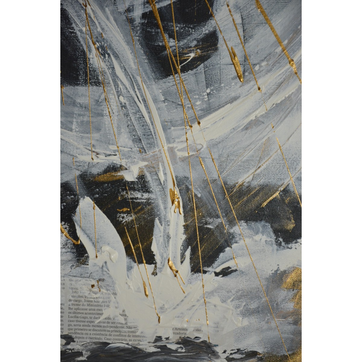 'White Wave Crash' Oil on Canvas