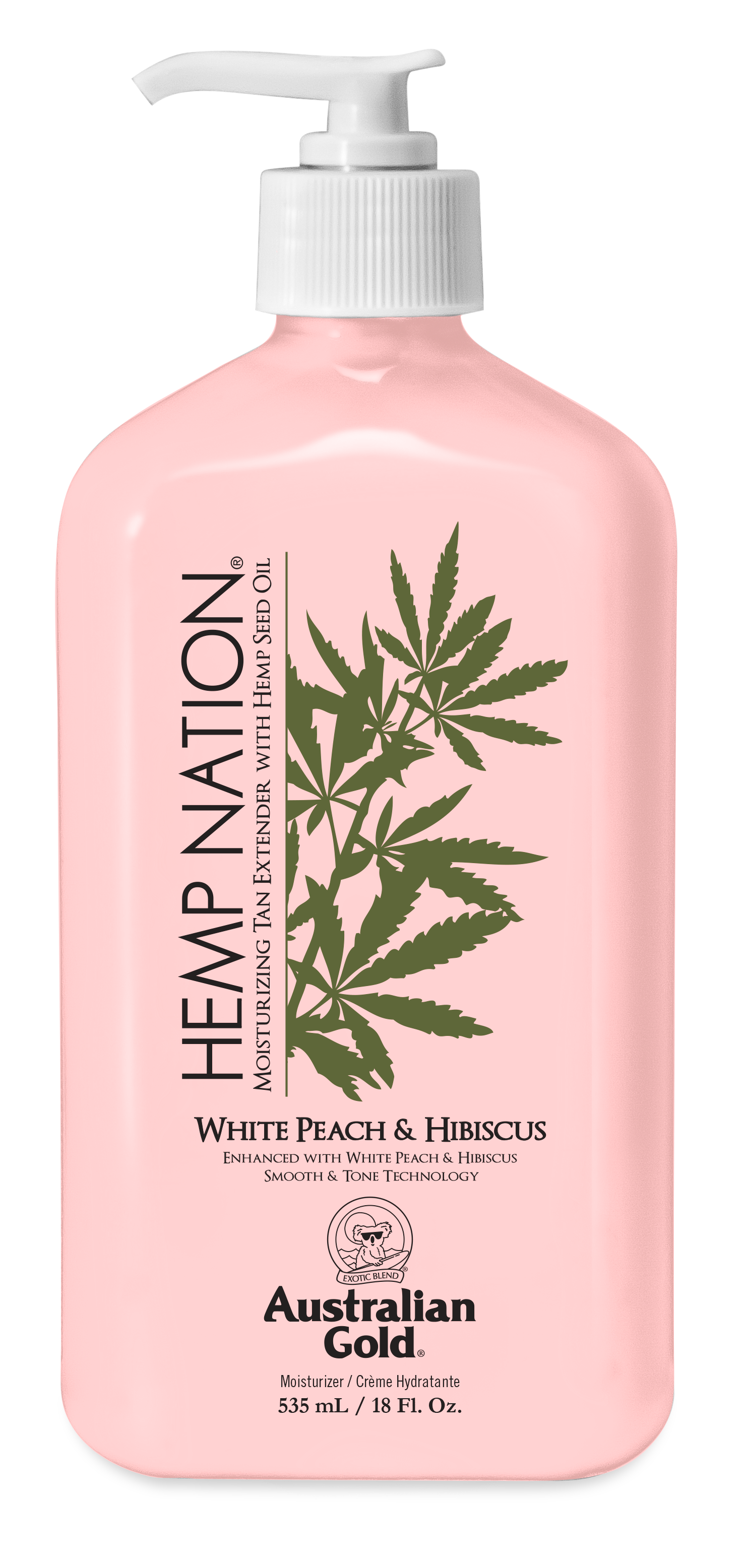 Australian Gold - Hemp Nation White Peach & Hibiscus Tan Extender Body Lotion 535 ml