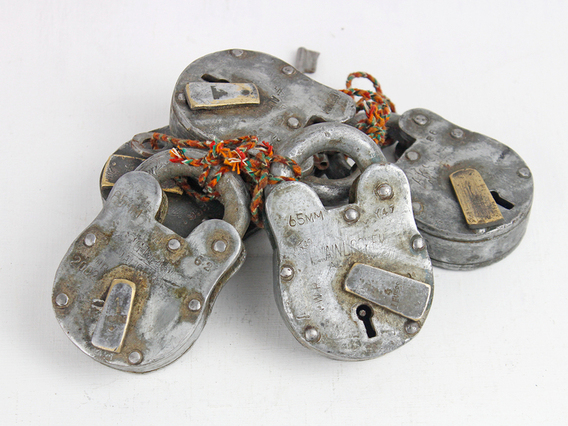 Large Old Iron Padlock Large