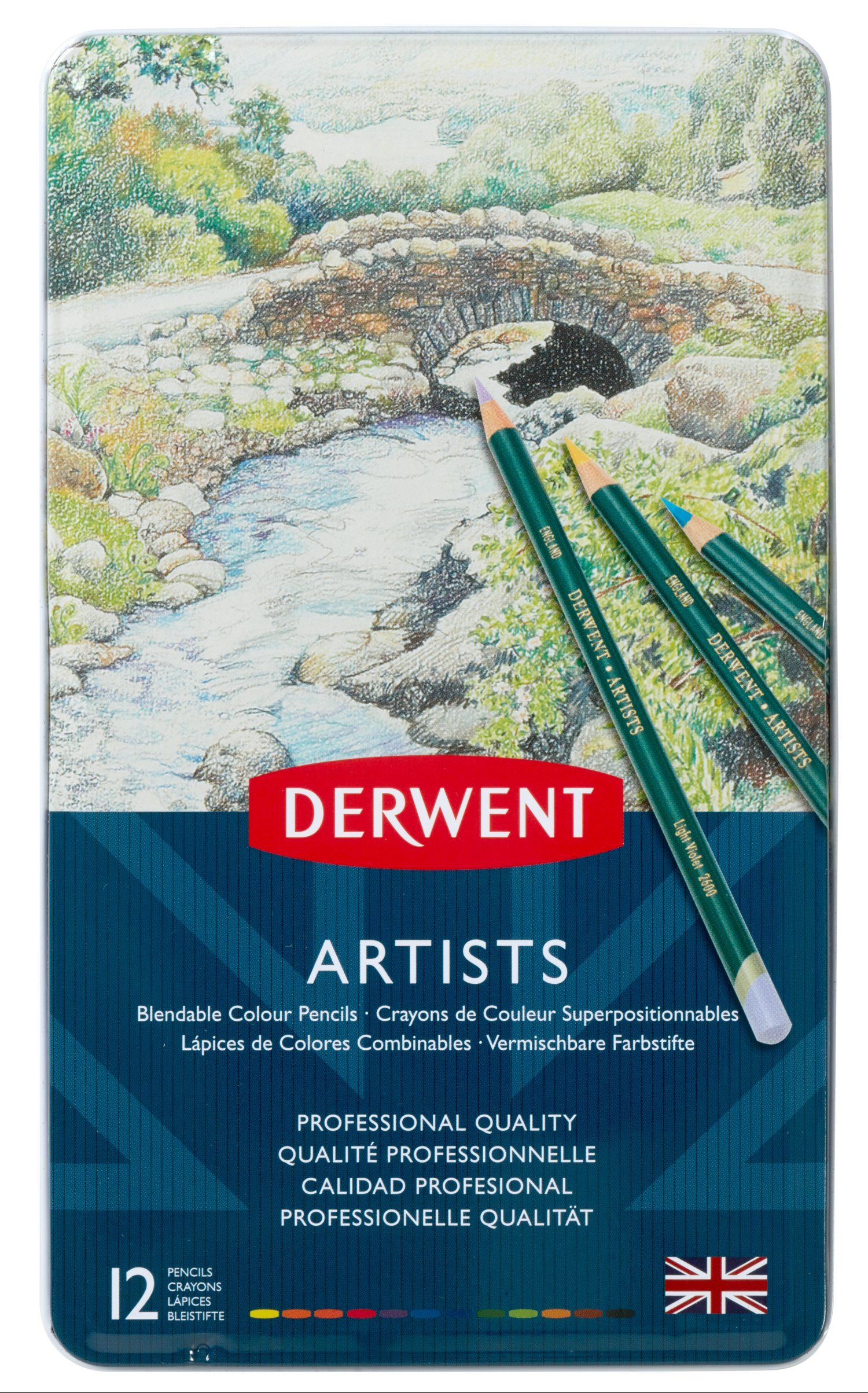 Derwent - Artists Pencils, 12 Tin
