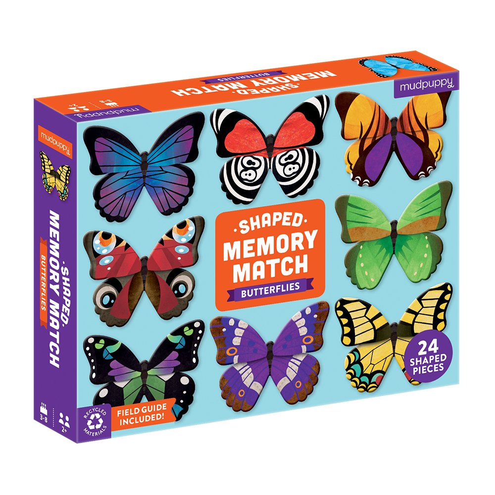 Mudpuppy - Butterflies Shaped Memory Match (M63267)