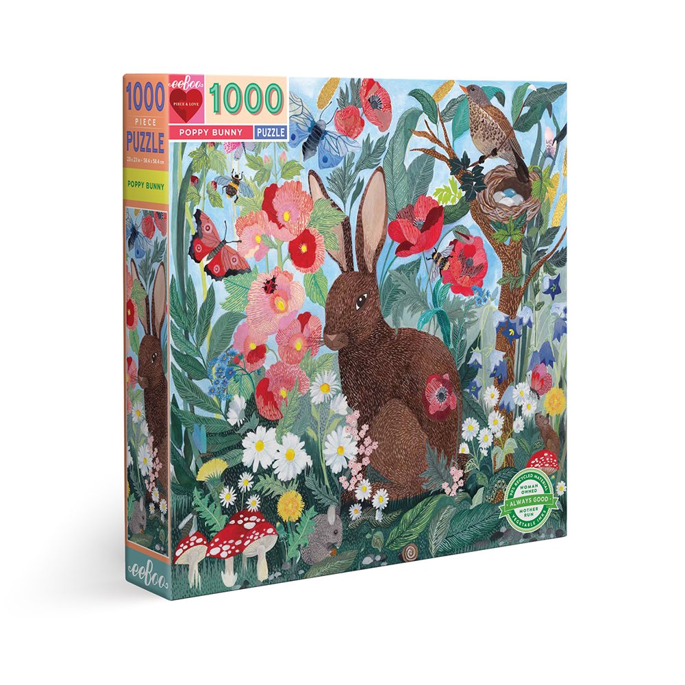 eeBoo - Puzzle 1000 pcs - Poppy Bunny (EPZTPBY)