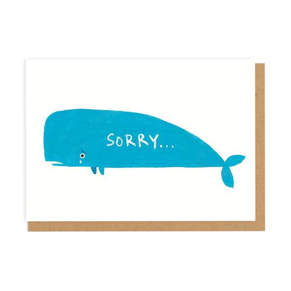 Sorry Whale Greeting Card