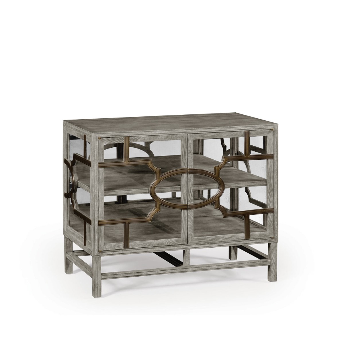 William Yeoward | Hewlett Glazed Cabinet With Bronze Greyed Oak