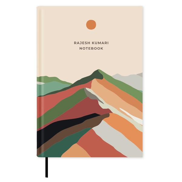 Sun Mountain Range Notebook A5 - Personalised