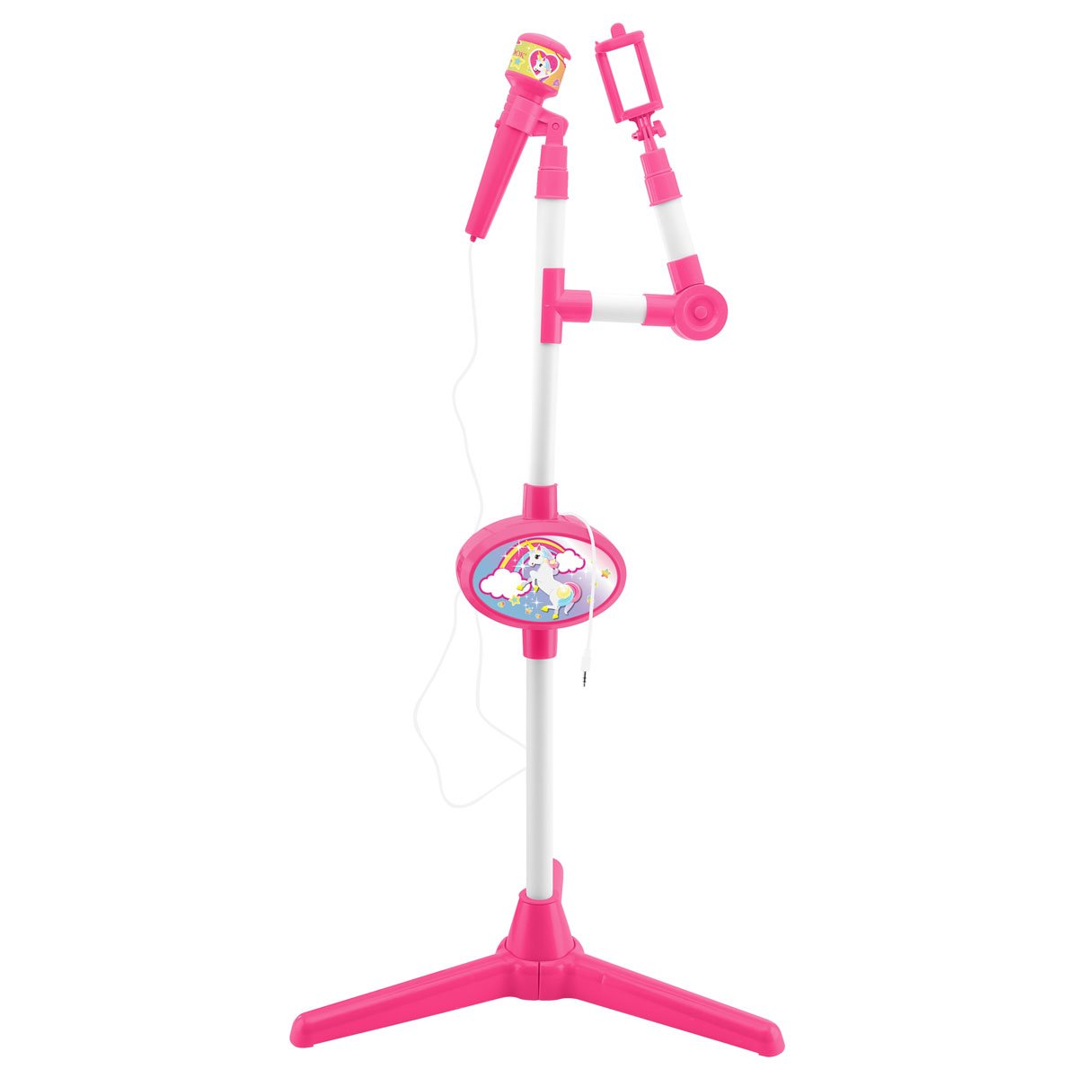 Lexibook - Unicorn microphone with luminous stand, built-in speaker, sound effects (S150UNI)