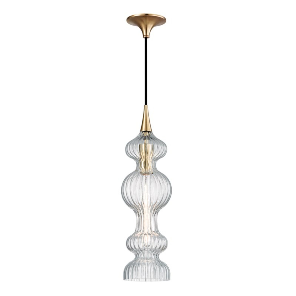 Hudson Valley I Pomfret Pendant I Aged Brass
