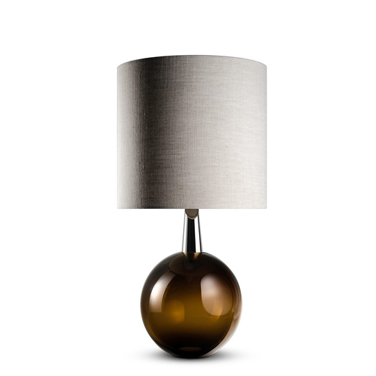 Porta Romana I Bishop Lamp Cedar With Nickel Collar