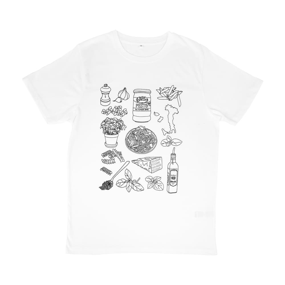 Pesto Pioneers' Short Sleeve Organic Cotton T-Shirt by Sacla', Medium