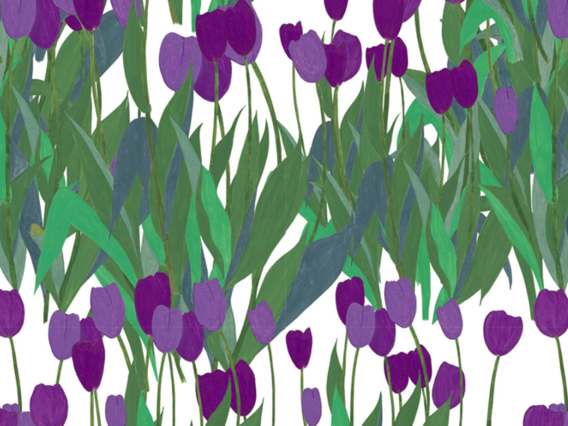 In Bloom Wallpaper: Thistle Purple-IB1902TPS
