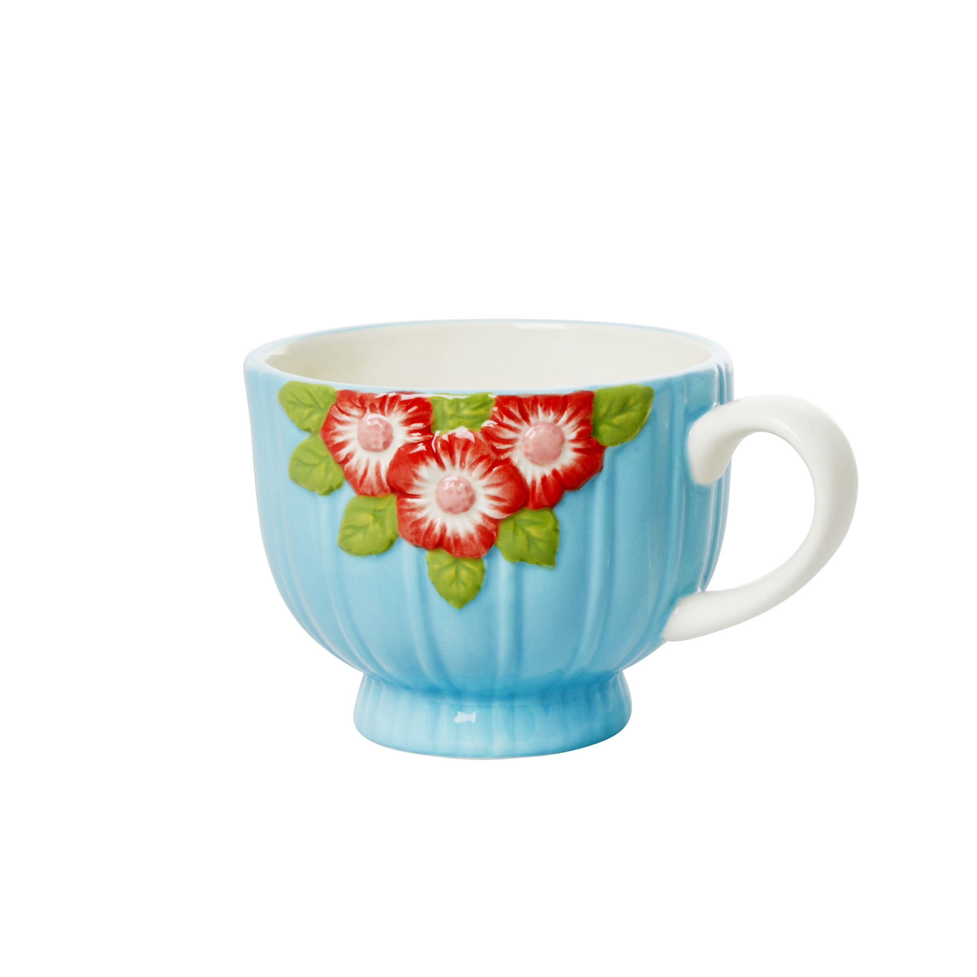 Rice - Ceramic Mug - Embossed Purple Flower Design