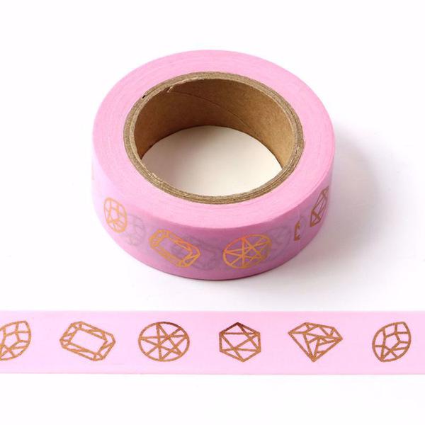 Copper Diamonds Pink Washi Tape