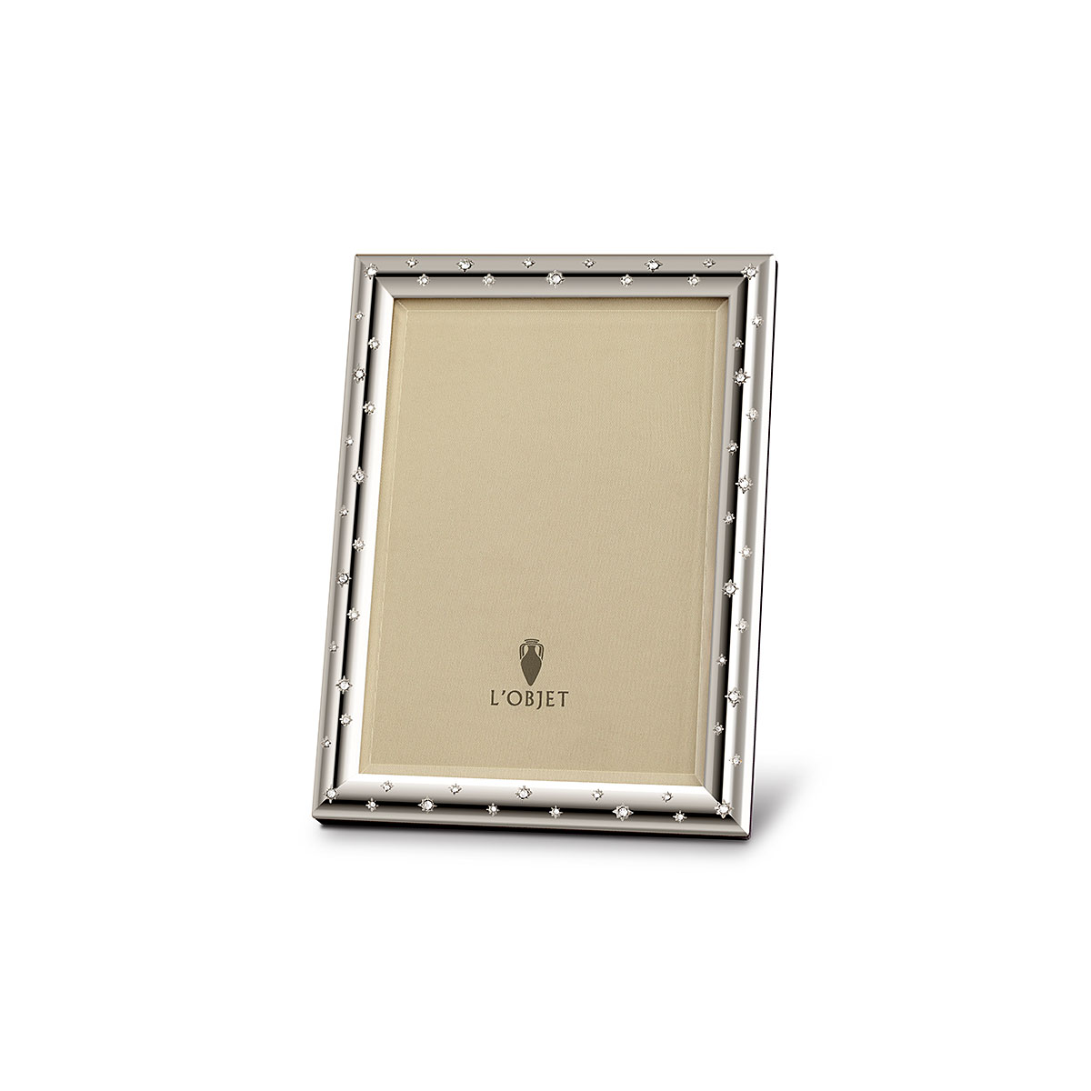 L'Objet I Stars Frame Small Platinum White Crystals