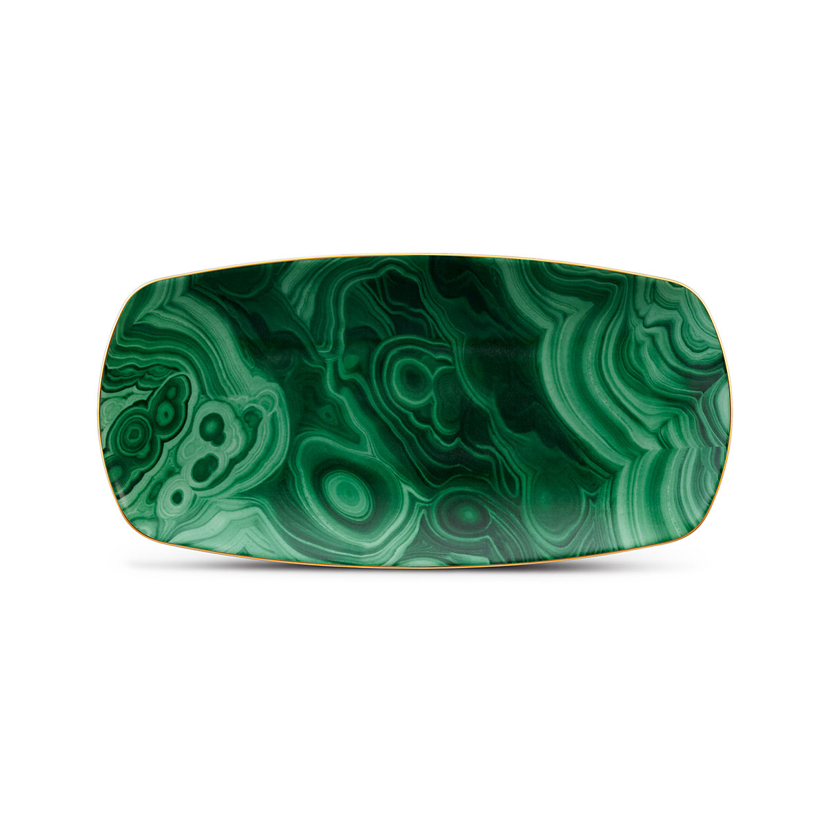 L'Objet I Malachite Rectangular Tray