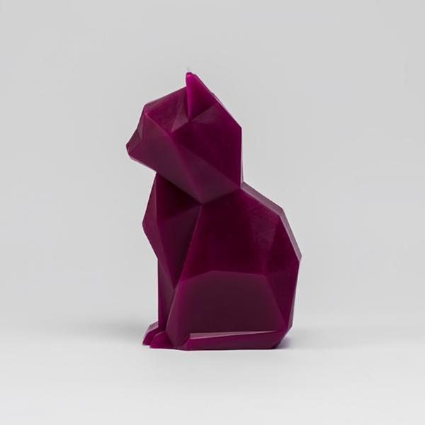 Pyropet Kisa Burgundy Cat Candle