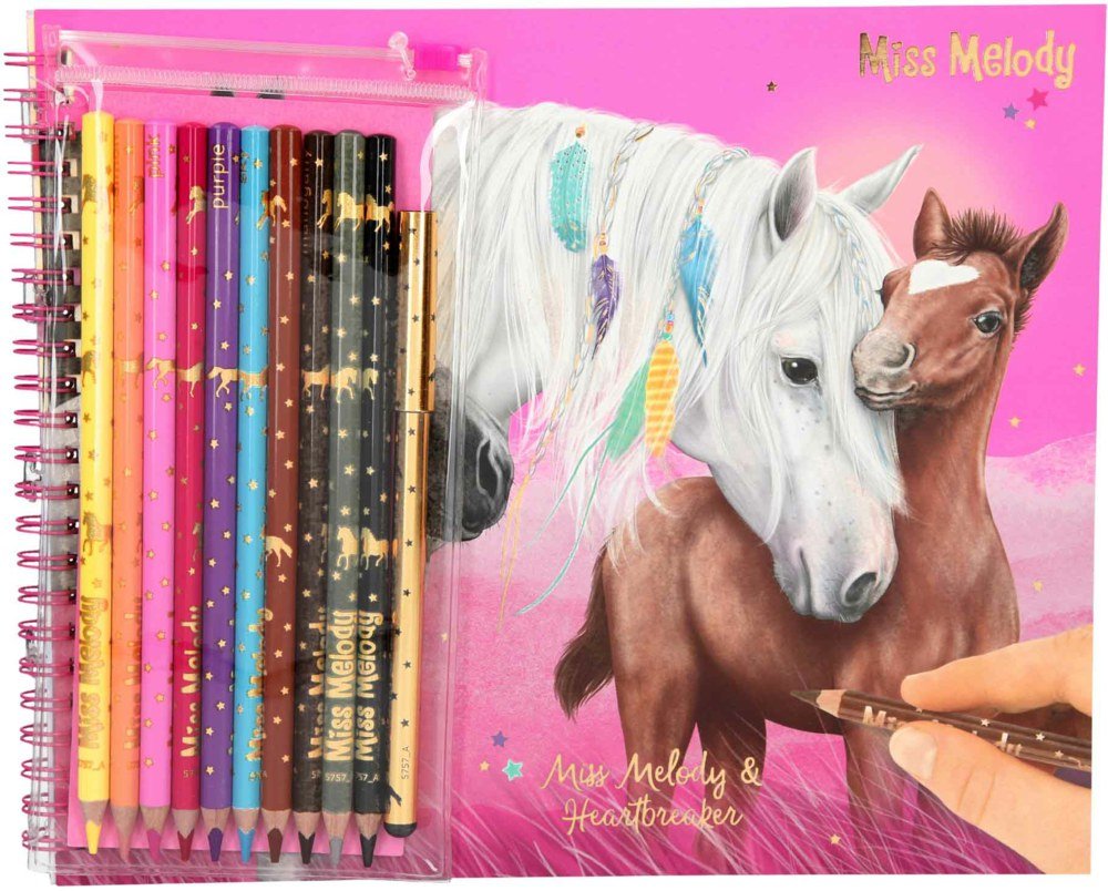 Miss Melody - Coloring Book w/crayons (045757)