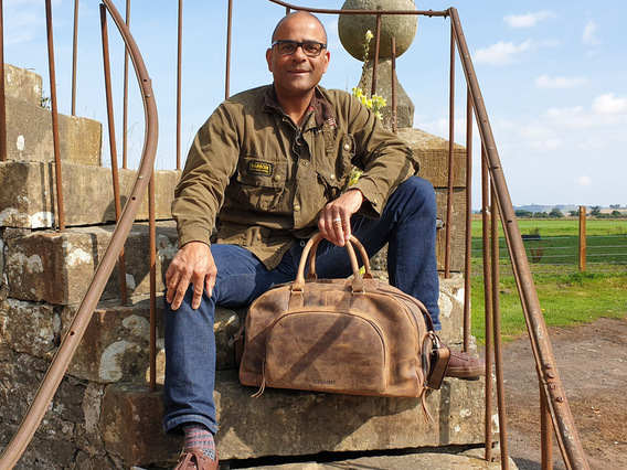 Leather Holdall Brown