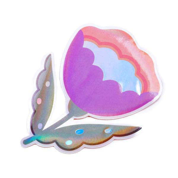 Holographic Flower Vinyl Sticker