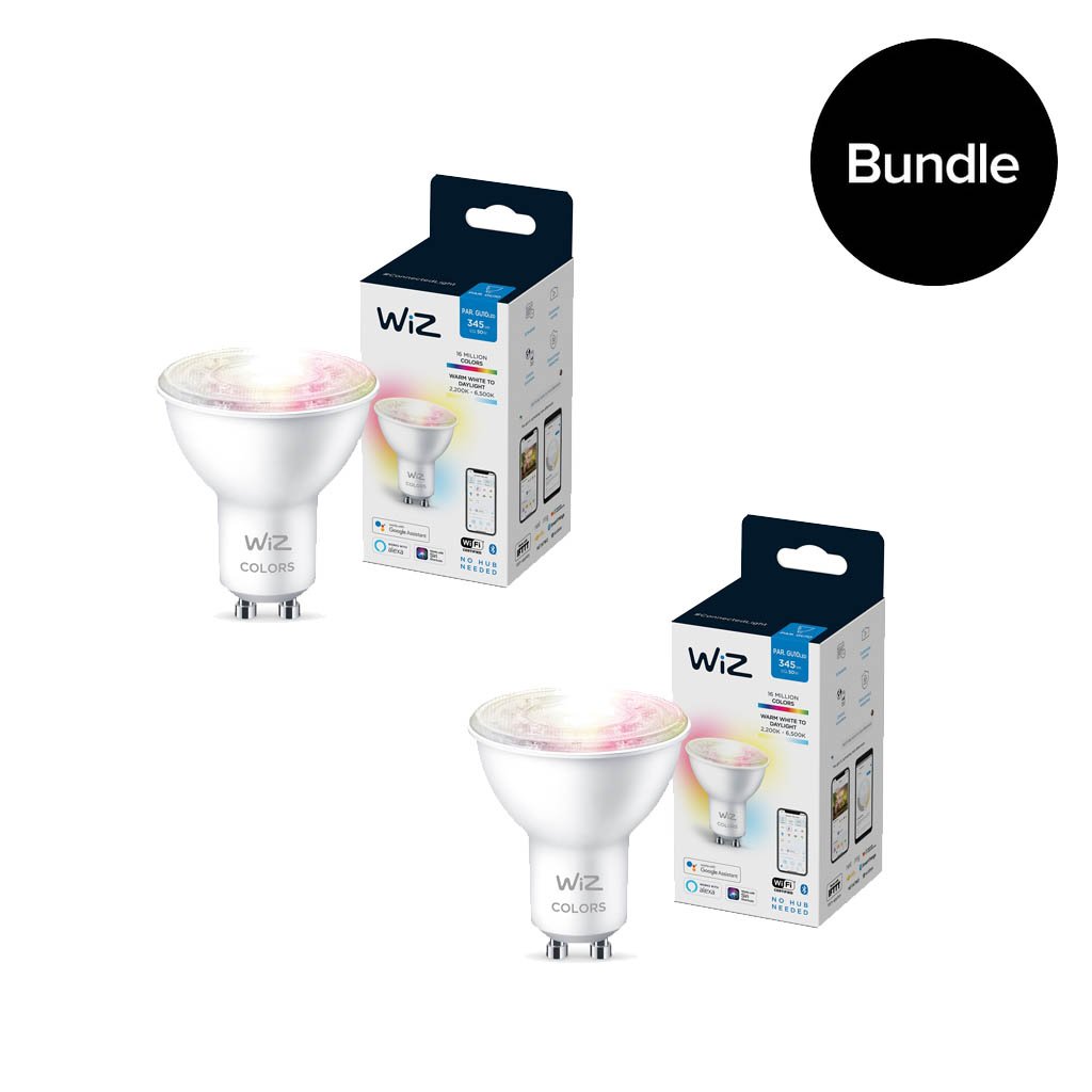 WiZ - Spot 2x GU10 Colour and Tunable White - Bundle