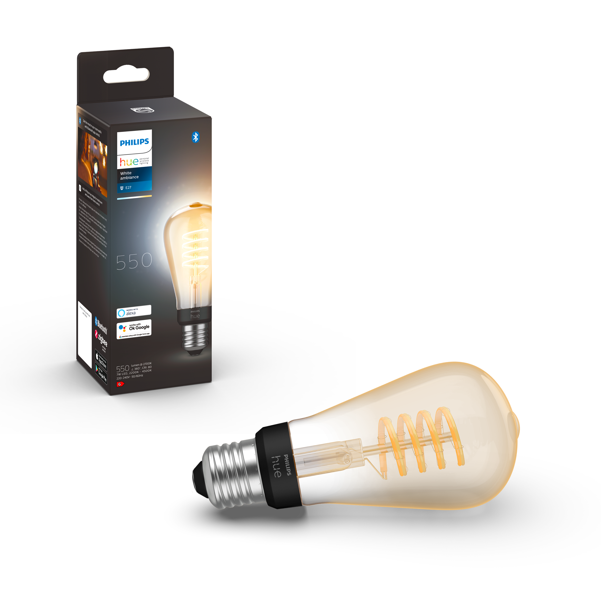 Philips Hue - E27 Filament ST64 - White Ambiance