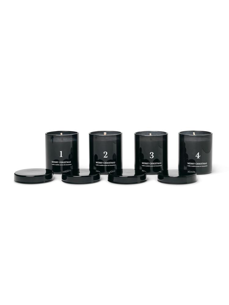 Ferm Living​ - Scented Advent Candles Set of 4 - Black (1104263198)